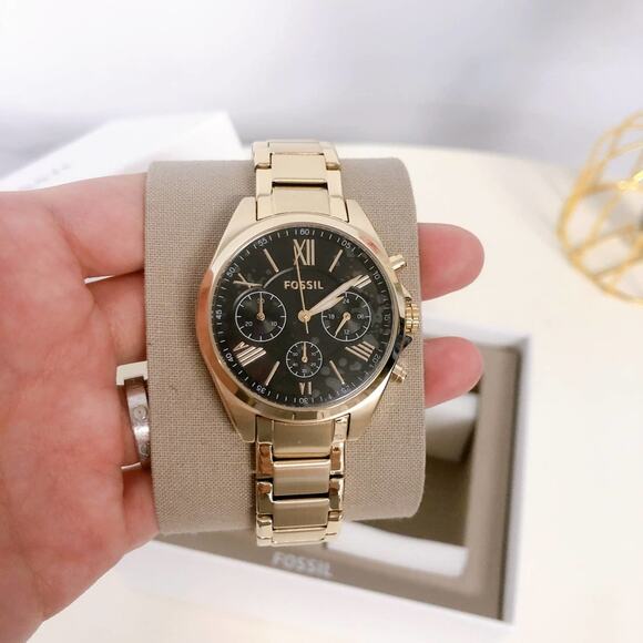 Fossil BQ2400Set His and Her Chronograph Gold-Tone Stainless Steel Watch - Picture 2 of 9